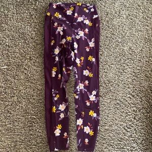 Floral purple leggings
